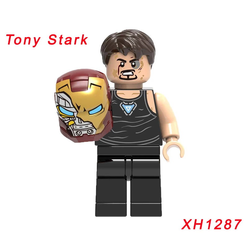 Одиночная Супер герои Марка 6 Tony Stark Марвел Капитан древний Тор Капитан Америка Черная Вуда перец строительный блок - Цвет: xh1287