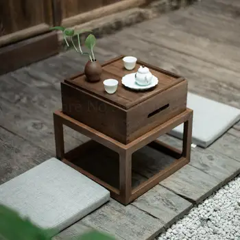 

Zen Small Tea Table, Table, Bay Window Table, Tatami Coffee Table, Chinese Style Japanese Balcony, Original Solid Wood