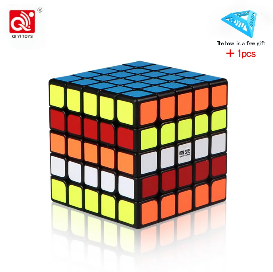 QiYi QiZheng, 5x5x5, магический куб, черная наклейка, профессиональные скоростные Детские кубики, игрушки, головоломка, обучающая, Cubo Magico, Подарочные игрушки