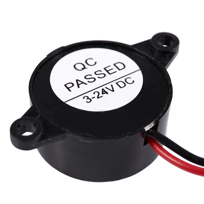 5 Pcs DC 3-24V 85dB Sound Electronic Buzzer Alarm Black 23 x 12mm