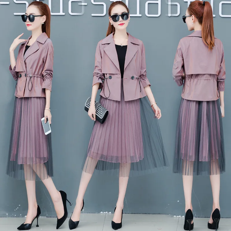 

Spring Clothing 2020 New Style Early Spring Popular WOMEN'S Dress-Style Korean-style Elegant Long Sleeve Two-Piece Dress Fashion