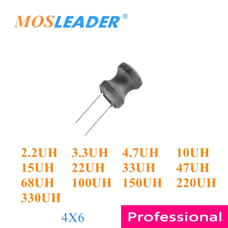 

Mosleader 1000pcs 4x6 0406 2.2UH 3.3UH 4.7UH 10UH 15UH 22UH 33UH 47UH 68UH 100UH 150UH 220UH 330UH 4*6 DIP H Power inductors