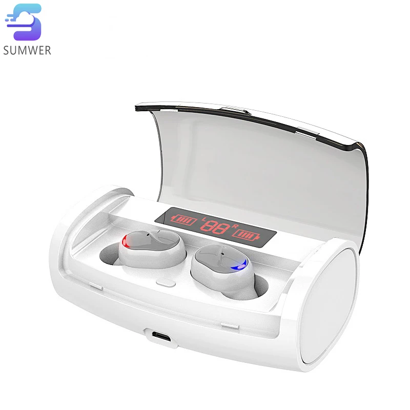M18 Mini Waterproof Bluetooth Earphone TWS Wireless Earphones LED Power Display V5 0 Headphones with 2600mAh Charging Box