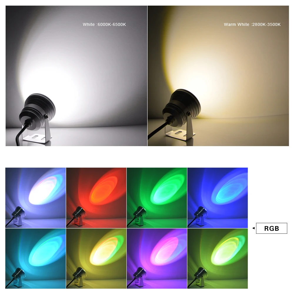 Светодиодный прожектор водонепроницаемый уличный точечный светильник RGB с
