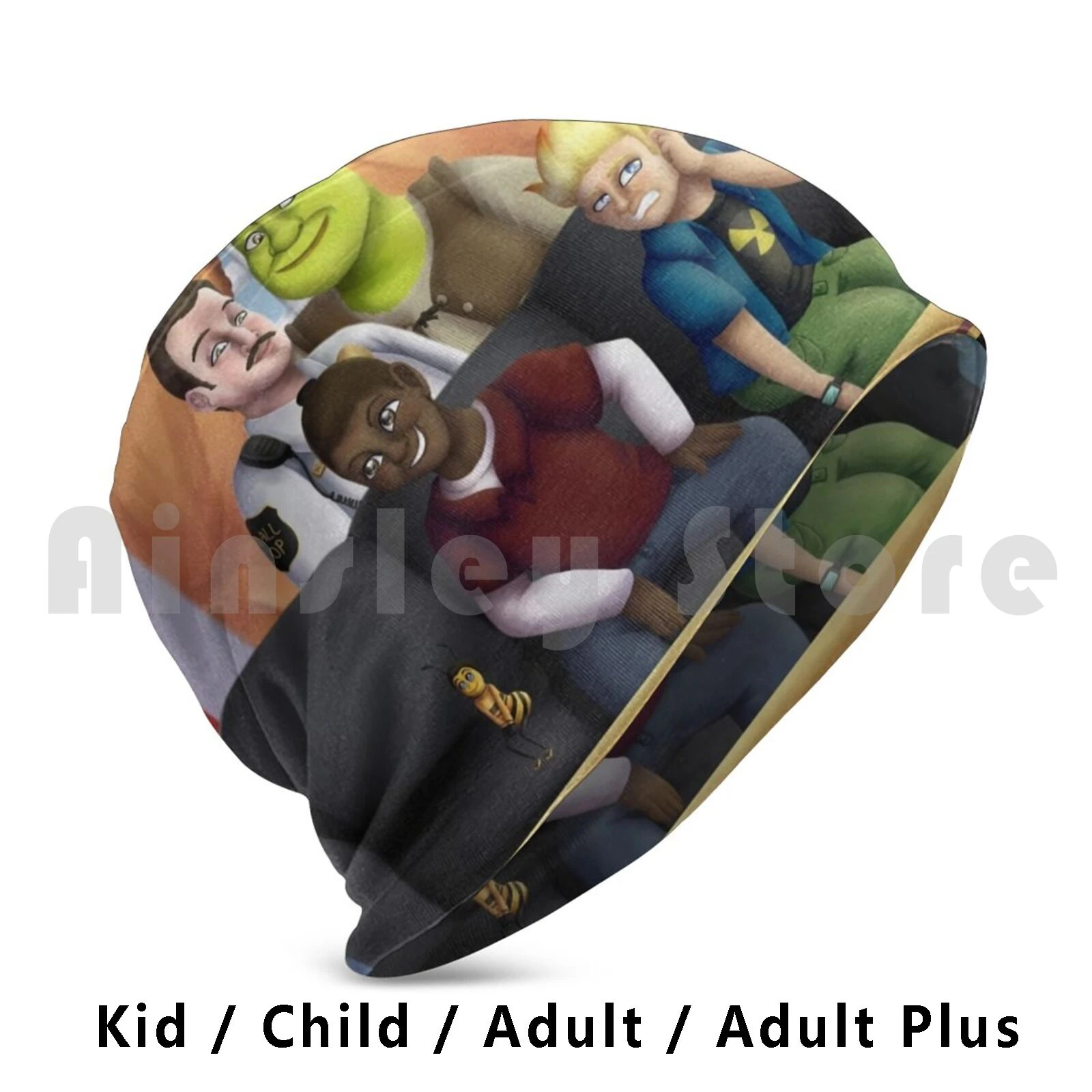 Meme Family Beanies Knit Hat Hip Hop Shrek Bee Movie Johnny Test Paul Blart  Mall Cop Cory In The House Barry| | - AliExpress