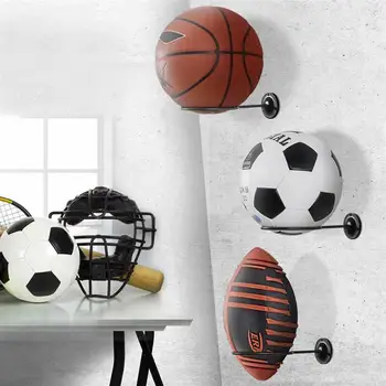 

2PCS Wall-Mounted Ball Holders Display Racks for Basketball Soccer Football Volleyball Exercise Ball Display for Rugby Soccer
