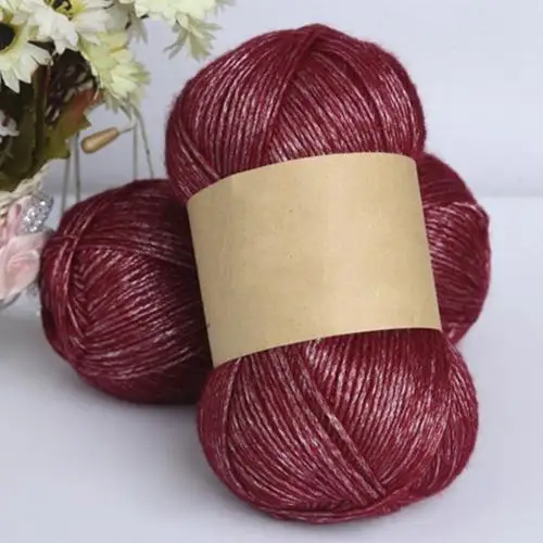 Wine Red 100 г вязаная шерстяная пряжа, одежда, носок, шарф, шапка, перчатки, свитер, тканый материал - Цвет: Wine Red