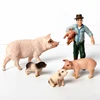 Simuladas jabalí cerdo Granja Modelo cerdo Piglet de la familia de figuras de acción juguetes educativos para niños decoración para el hogar ► Foto 2/6