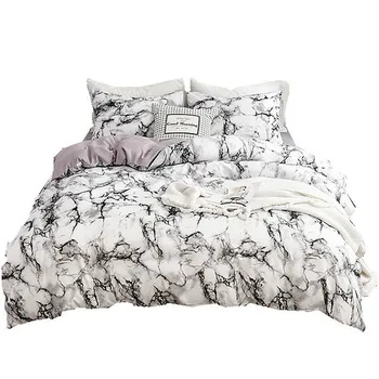 

Fashion new duvet cover set marble duvet cover pillowcase bedding set for single bed