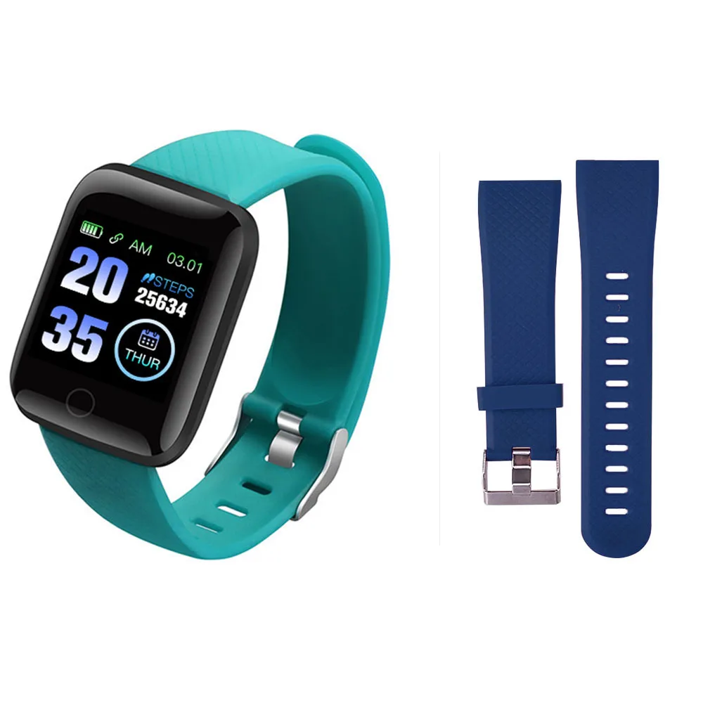 Green N Blue band Rovtop D13 умные часы 116 плюс часы сердечного ритма Смарт-браслет спортивные часы Смарт-браслет умные часы Android - Цвет: Green N Blue band