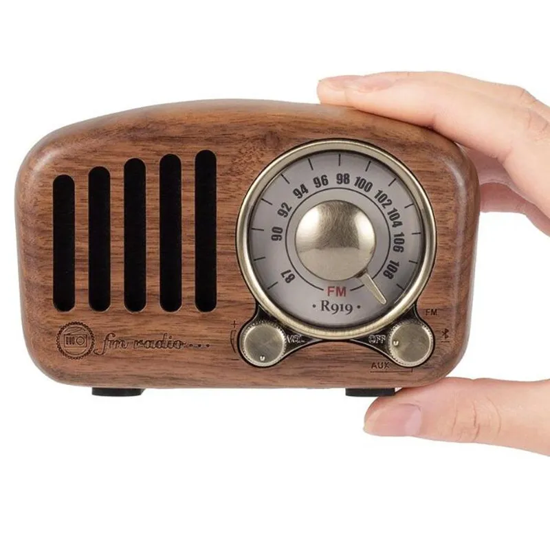 Retro Bluetooth Speaker, Vintage Radio-Greadio FM Radio with Old Fashioned  Classic Style, Strong Bass Enhancement, Loud Volume, Bluetooth 5.0 Wireless