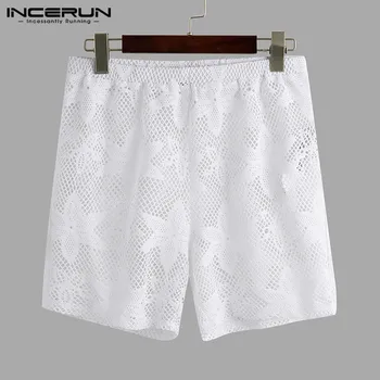 

2020 Fashion Men Mesh Boxers Elastic Waist Underwear Breathable Soft Shorts Solid Color Men Casual Shorts Homewear Plus Size 7