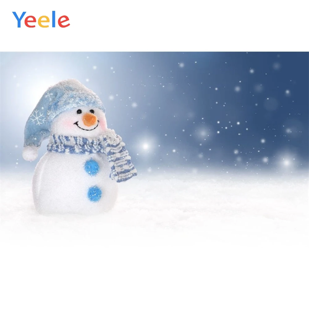 

Yeele Christmas Backdrop Snowman Snow Winter Light Bokeh Background Photography For Photo Studio Vinyl Photophone Photozone