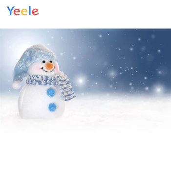 

Yeele Christmas Backdrop Snowman Snow Winter Light Bokeh Background Photography For Photo Studio Vinyl Photophone Photozone