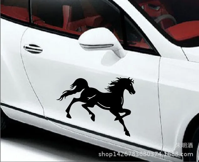 Светоотражающие наклейки на бампер Mustang Автомобильная лошадь шаблон Клейкая Бумажная машинка наклейки на царапины автомобильный корпус бенма клейкая бумага латте арт
