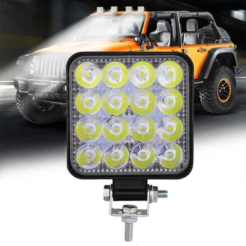 

4PCS LED Work Light Fog Lamp 48W 12V/24V For Truck Car Accessories Off-Road Work Auto Bulbs Headlight Square Lights