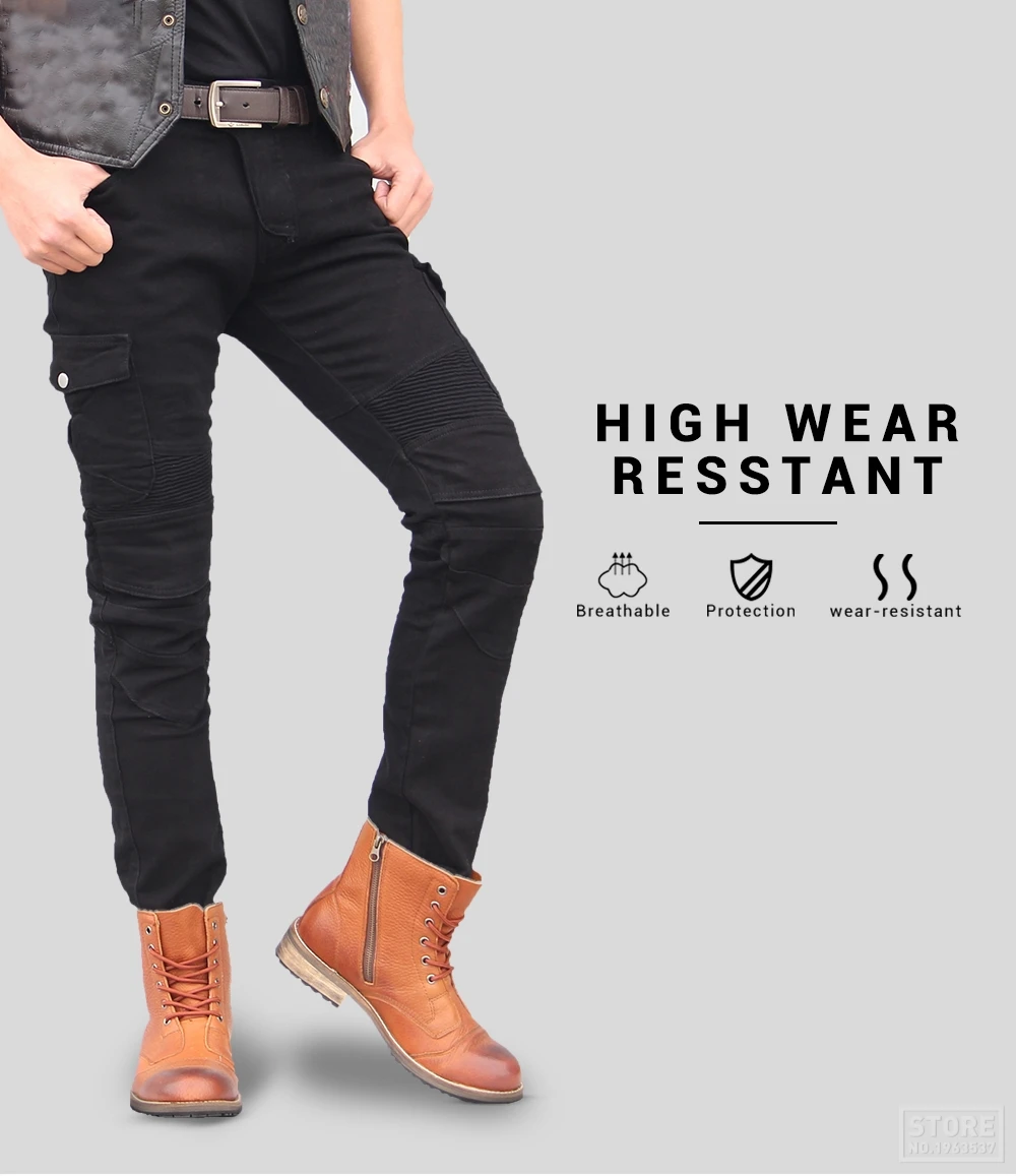 Motorcycle Pants Moto Protection Motocross Jeans Rodilleras Moto Jeans Men Motorcycle Motocross Pants Four Seasons Breathable