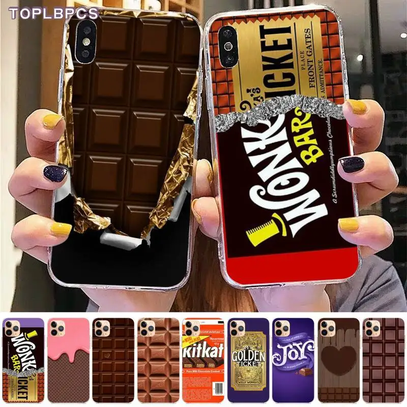 TOPLBPCS Wonka Bar с золотым билетом Alpen золотой шоколадный чехол для телефона iPhone 8 7 6 6S Plus