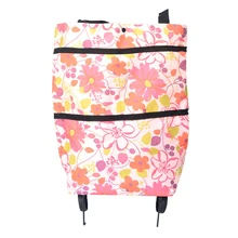 On Wheels Shopping Bag Large Capacity Eco-friendly Groceries Lightweight Portable Cart Trolley Food Organizer Reusable Folding