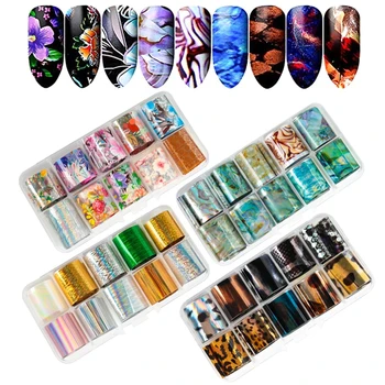 

40 Rolls Nail Art Star Transfer Paper Hot Sale Rainbow Sky Japanese Style Nail Foil Sticker Nail Polish Adhesive Sticker