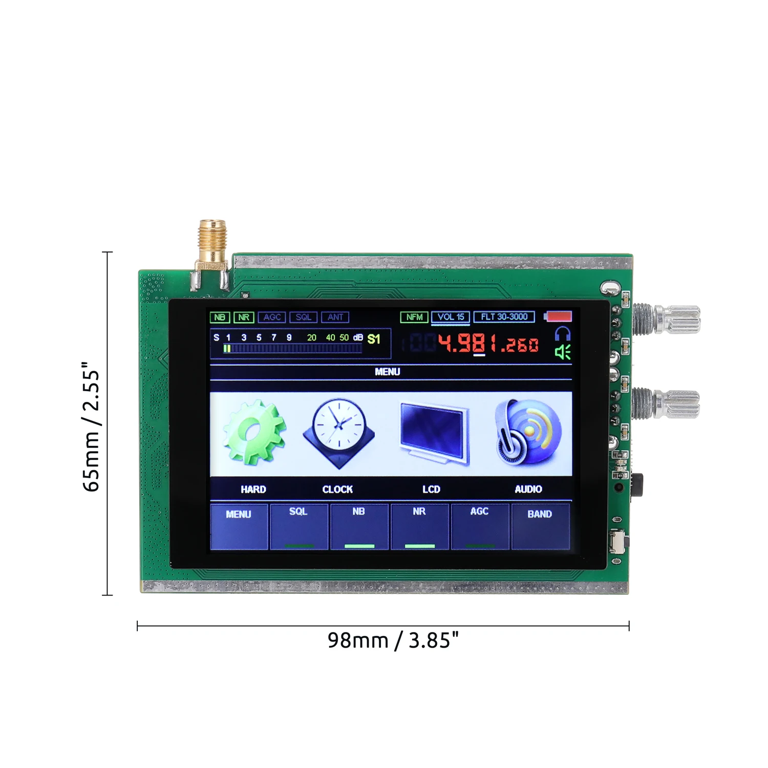 AM SSB NFM WFM тест 50 кГц 200 МГц Малахитовый SDR радио Malahit DSP 3 5 дюймов сенсорный экран HAM