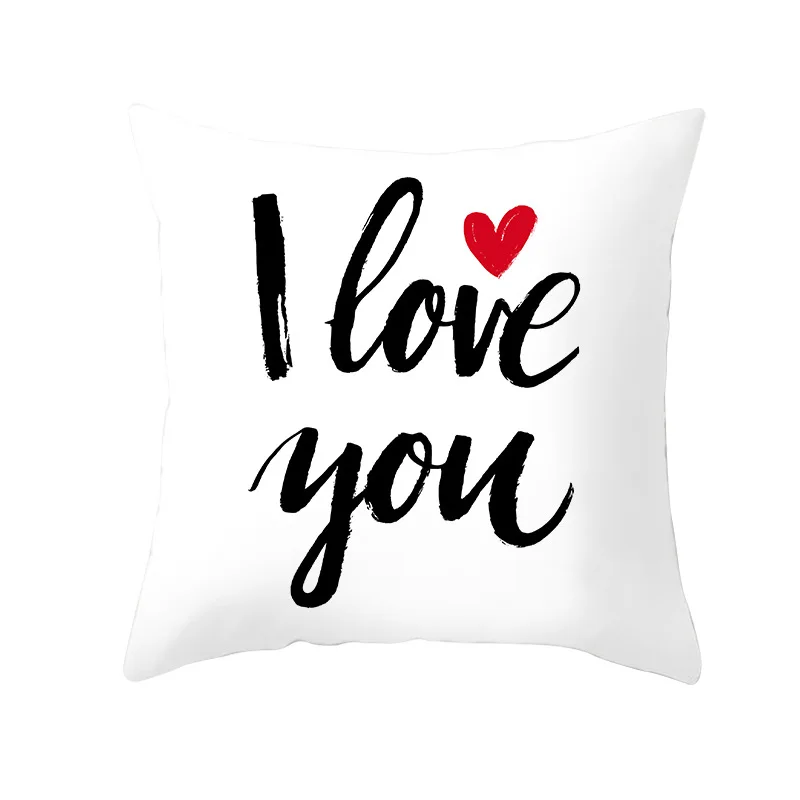 Милые домашние наволочки LOVE You современный стиль День Святого Валентина мягкие