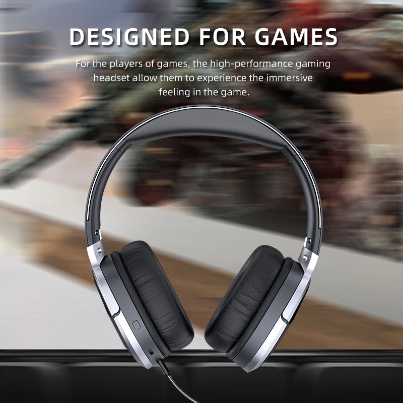 AWEI A799BL Gaming Headset Bluetooth V5.0 3D Sound Foldable Wireless Wired Headphone 5000mAh Battery with External Microphone
