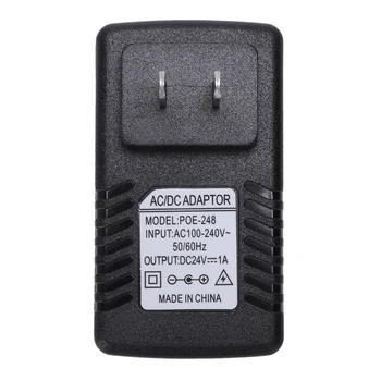 

Power Supply Ethernet POE Injector Adapter for IP Phone Gateway IP Camera(24V/1A US Plug)