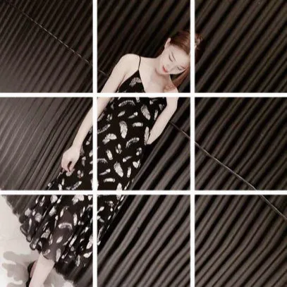 

Back Cross Feather V-neck Strapped Dress Flounced Floral-Print Chiffon Dress Women's Summer Slimming Long Skirts Fishtail Skirt