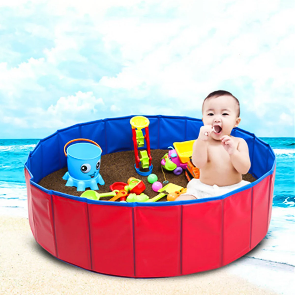TINGHAO складной бассейн для собак домашних животных ванна купания кошек детей 30X10