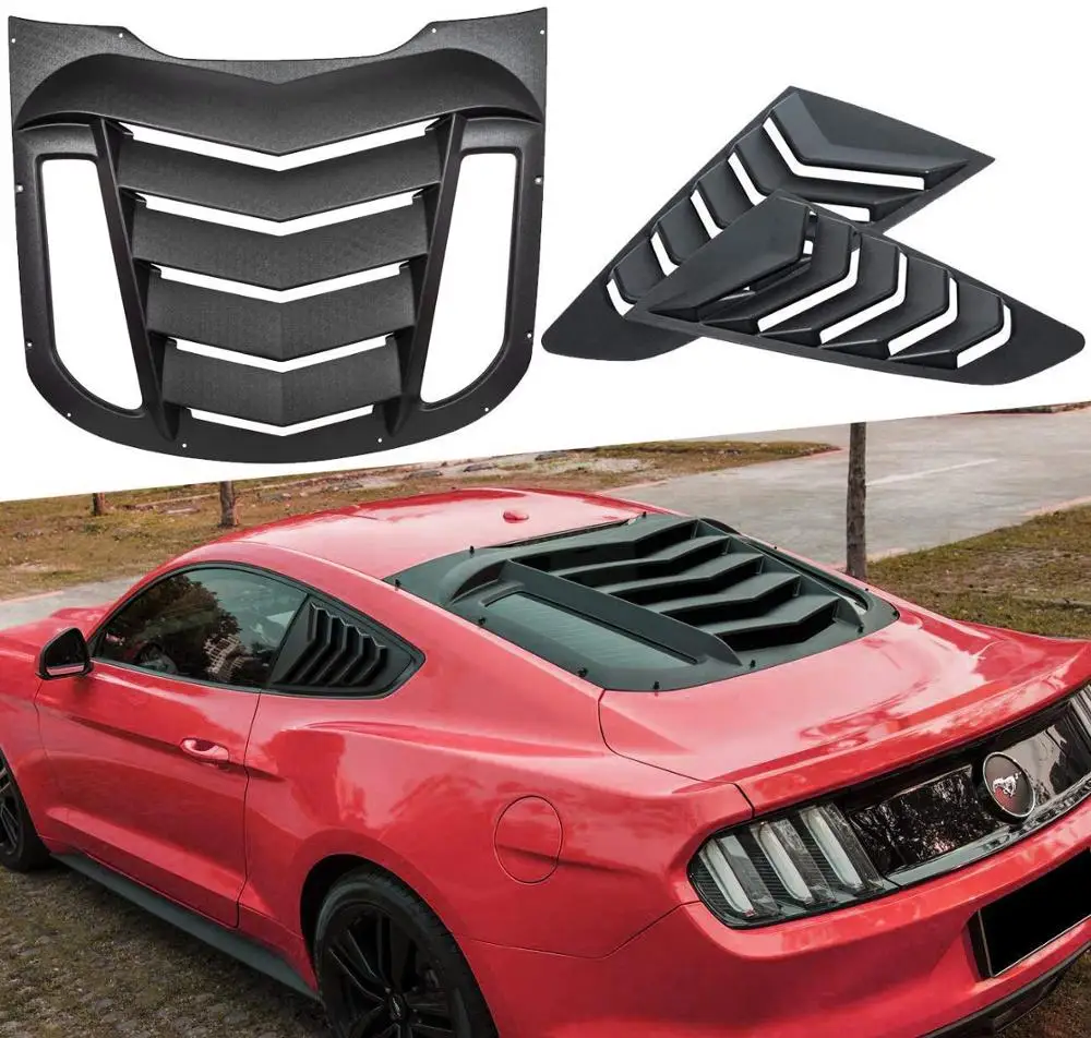 Матовый черный солнцезащитный козырек на заднее стекло в стиле GT Lambo для Ford Mustang