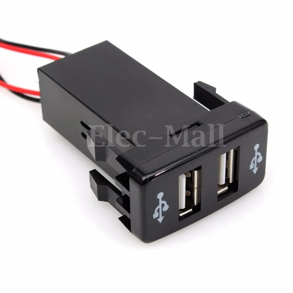 2-портный Dual USB Автомобильное Зарядное устройство в автомобиль гнездо адаптера 12V для Toyota Hilux VIGO Аксессуары для автомобильной электроники адаптеры для сим-карт розетки Зарядное устройство s