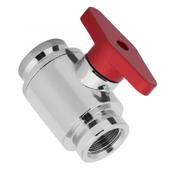 

Computer PC Water Cooler Fitting Drain Valve G1/4 Internal Threads Water Ball Valve Waterway Control for Computer Water Cooling