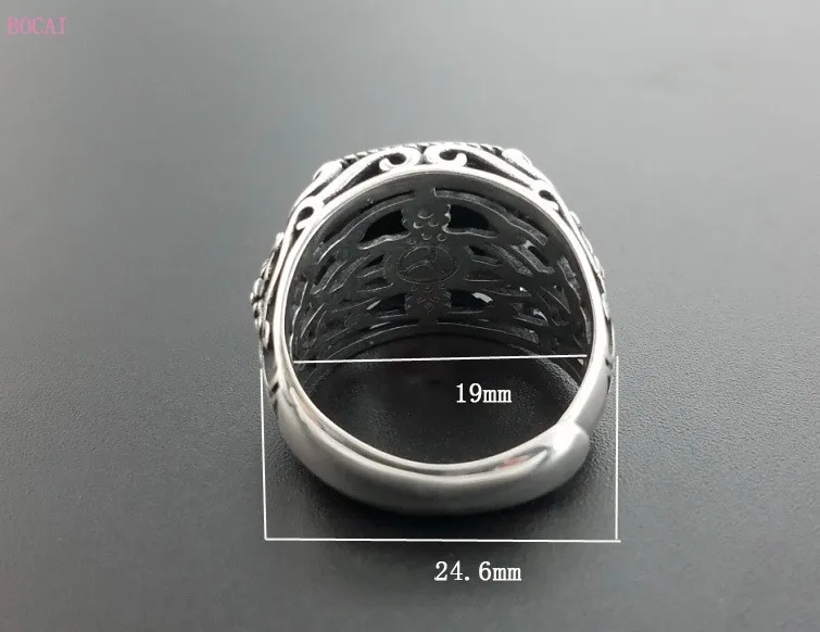 Sillver 925 кольца для мужчин, мужские кольца из стерлингового серебра S925 пробы, чистое серебро, инкрустированные Кольца с натуральным камнем, Новая мода