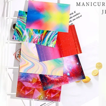 

BeautyBigBang 6pcs/set Flame Nail Sticker Symphonic Nail Sticker Laser Sticker Laser Sticker Adhesive BBB2