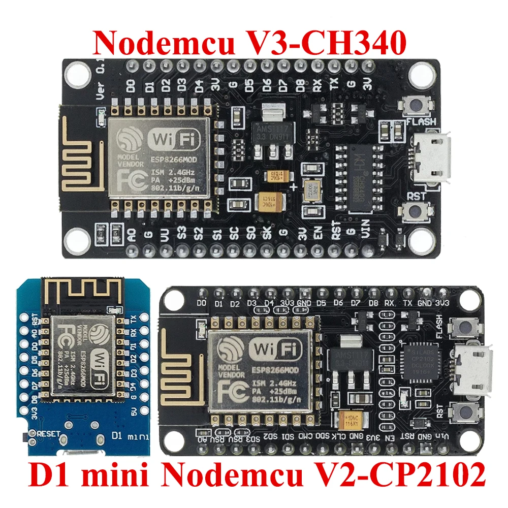 ESP8266 ESP32 CP2102 CH340 NodeMcu V3 V2 D1 MINI Lua беспроводной WIFI модуль Разъем макетная плата CP2102 ESP-12E Micro USB ESP8266 ESP32 CP2102 CH340 NodeMcu V3 V2 D1 MINI Lua беспроводной WIFI модуль Разъем макетная плата CP2102 ESP-12E Micro USB