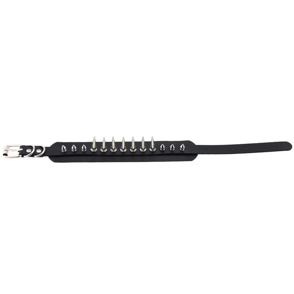 KMVEXO Punk Rock Gothic Leather Chokers for Women Mens Silver Spike Rivet Stud Collar Choker Necklaces Statement Anime Jewelry