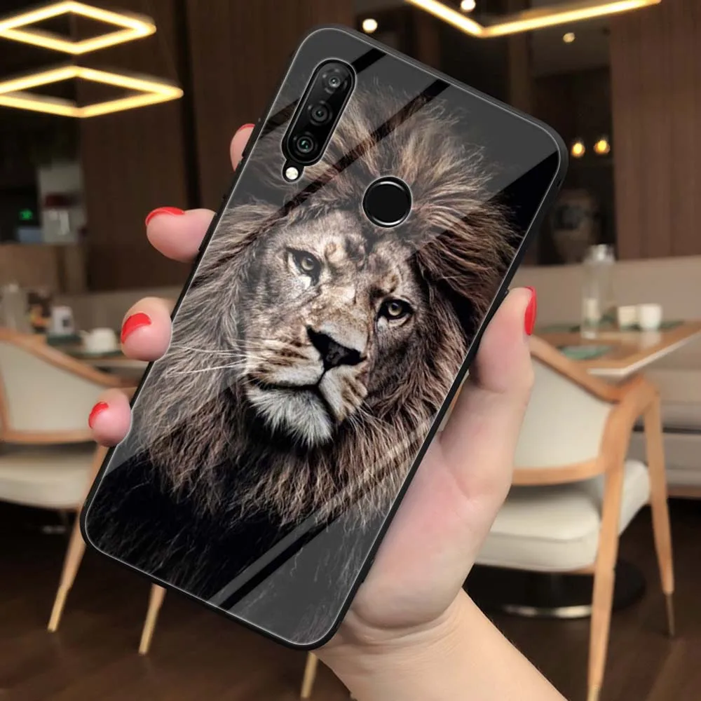Lavaza животные Лев закаленное стекло мягкий чехол для Huawei Honor 8x9 P Smart mate 20 P10 P20 P30 Lite Pro Чехол - Цвет: TG17
