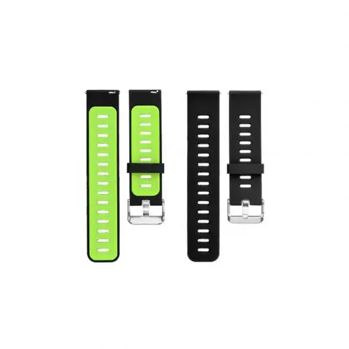Black Green Для Garmin samsung huawei умный спортивный ремешок браслет с 22 мм двухцветным цветным блоком силиконовый ремешок на запястье эпл вотч - Цвет: Black Green