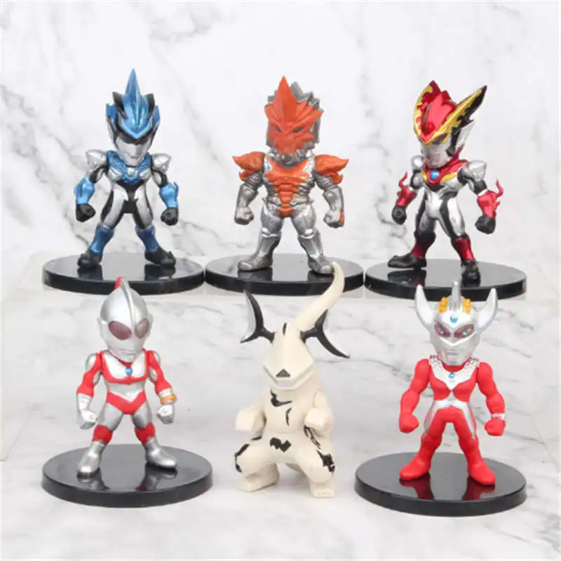 

6pcs/set Ultraman Alliance Tyro Ultraman Rosso Bruce Superman Capsule Model Toy 7.5CM