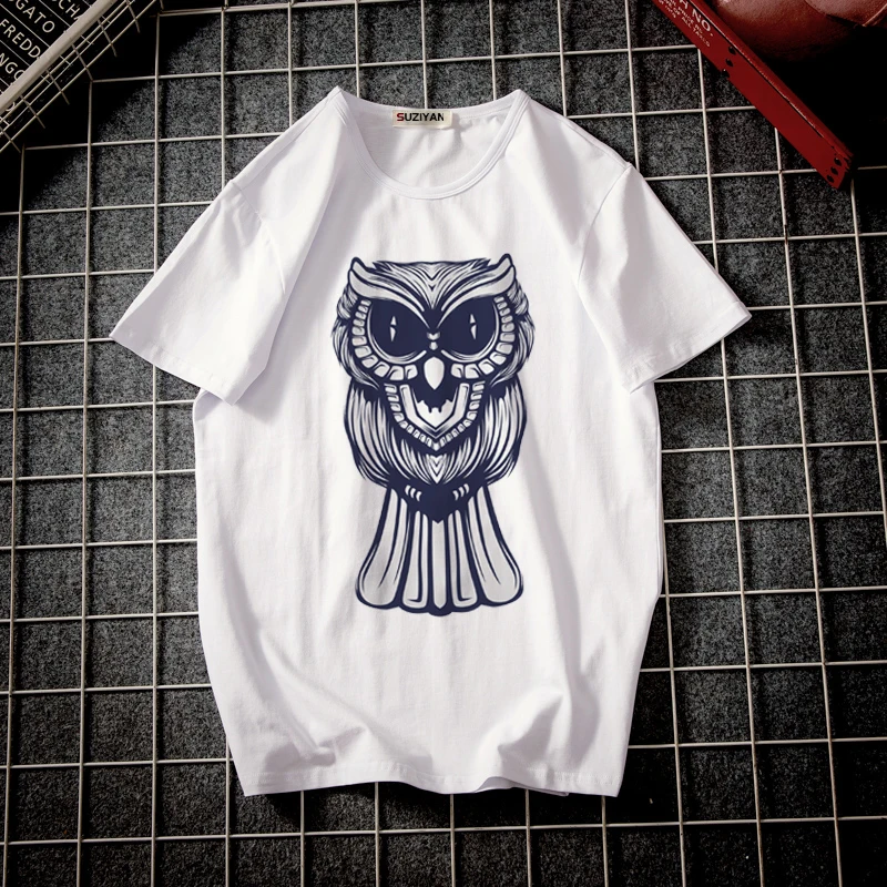 owl Summer Tops 2019 3XL Plus Size T Shirt Women T-Shirt lion full of love Print Short Sleeve Funny Cute Tee female tshirt tops | Женская