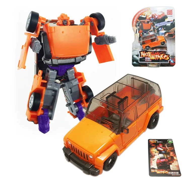 

Cross Border Wrangler Mini Deformation Robot Pocket Autobots Jingang Car Model CHILDREN'S Toy 902