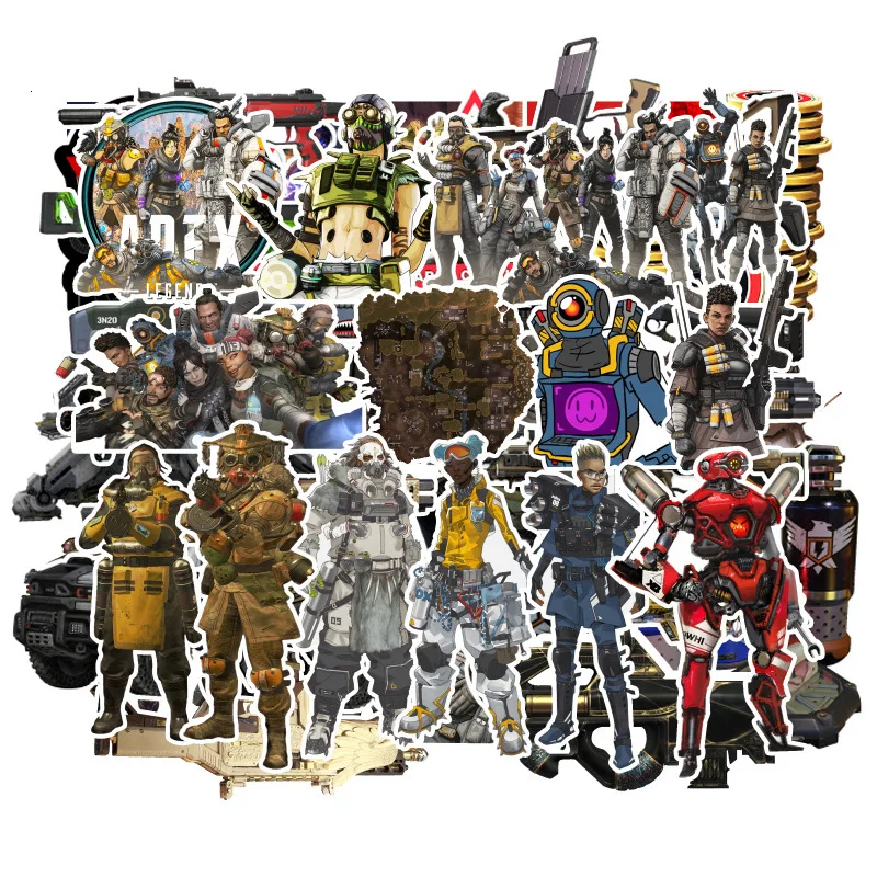 56 шт. герой APEX легенды игра мультфильм наклейка кукла девочка Наклейка для путешествий Чехол велосипед ноутбук ребенок аниме наклейка s