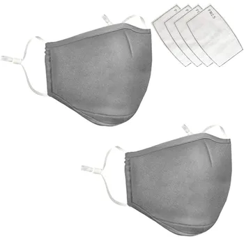 

Cute Print Black Cotton Thick Breathable Coldproof Dust Mask Set2pcs Reusable Washable Protection Cover Breathable Mask