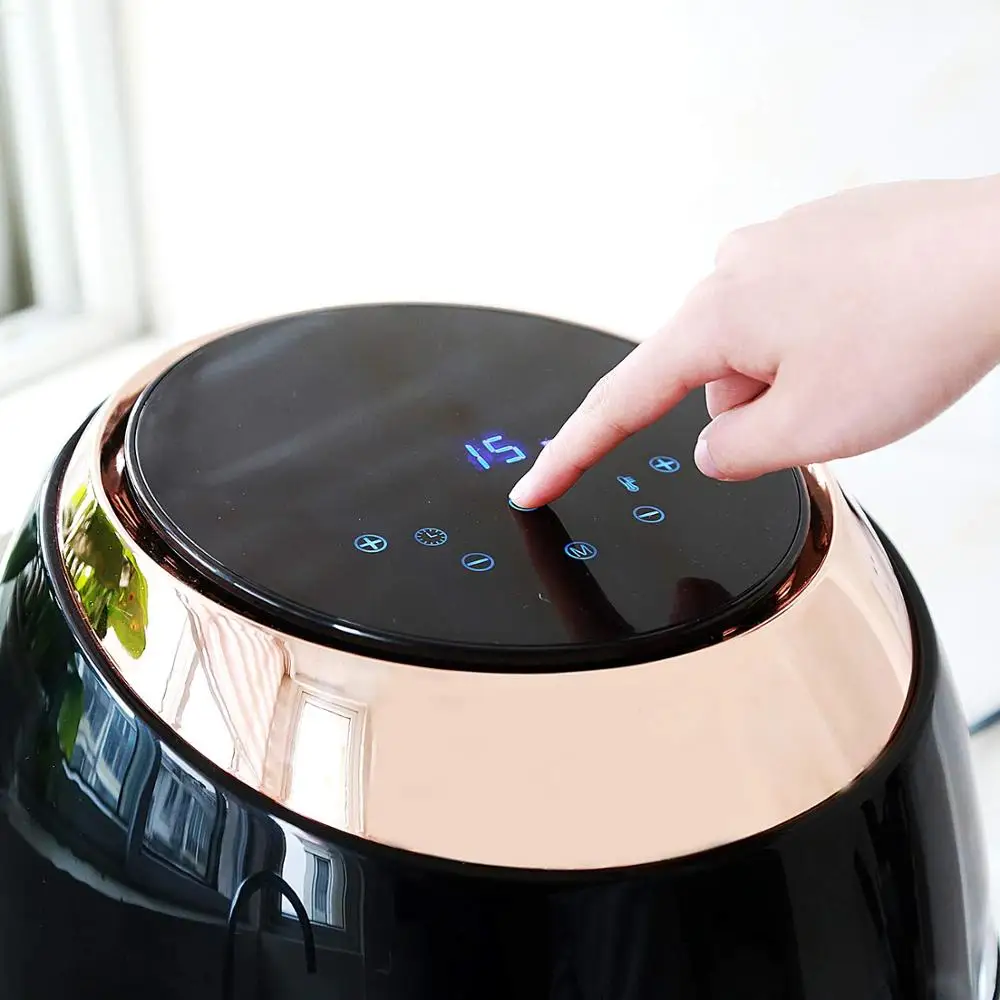 Воздушная фритюрница 5.8Qt электрическая фритюрница с горячим Воздухом Духовка Oilless плита ЖК-цифровой прибор с сенсорным экраном 7 готовка предустановка с антипригарной корзиной