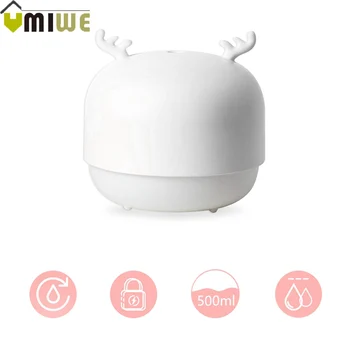 

500ML Air Humidifier Desktop USB Water Replenisher Large Capacity Air Care for Skin Nano Spray Cute Home Office