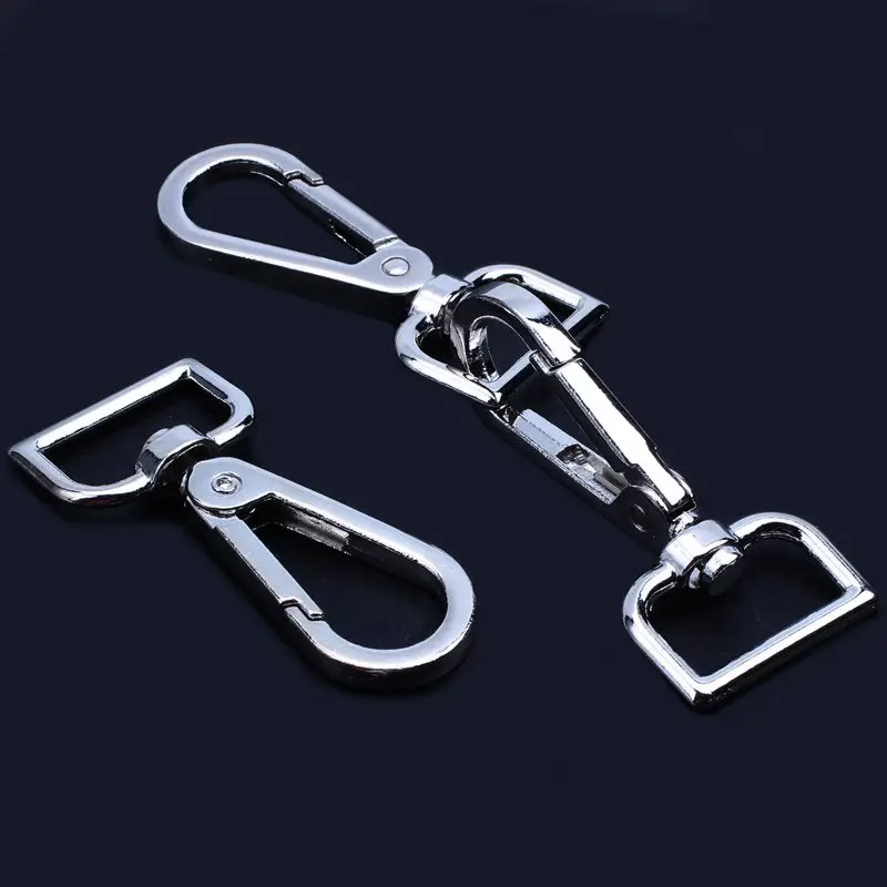LJL-4pcs металлический карабин кольцо Брелок Клип крюк Открытый Пряжка мешок оснастки, серебро