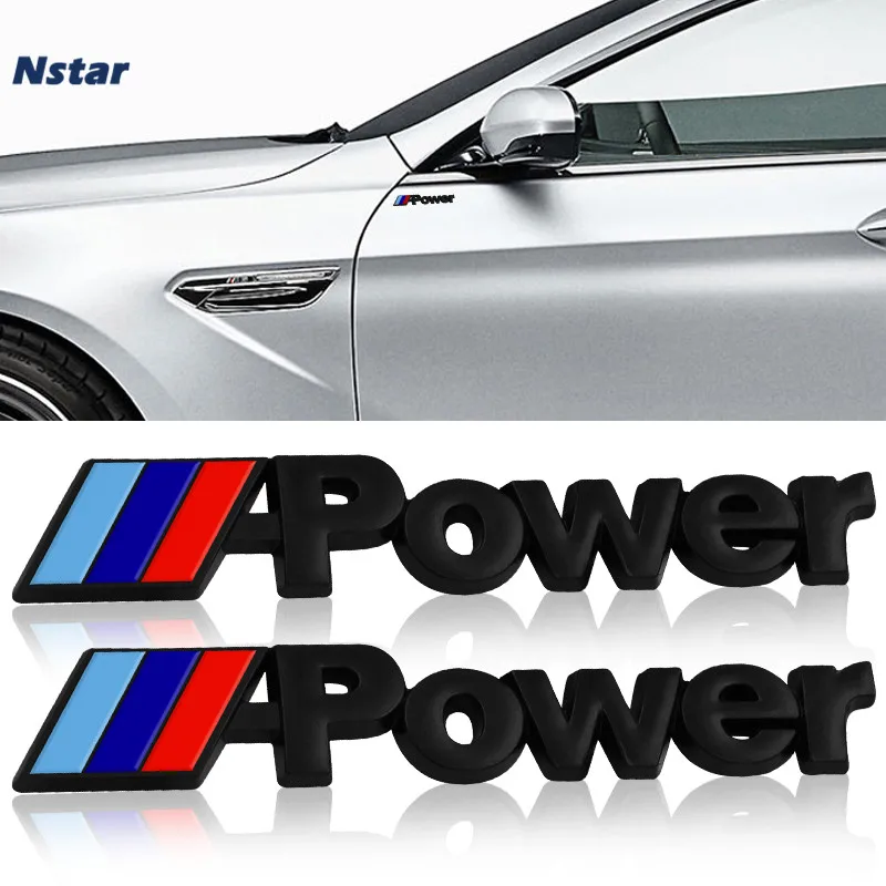 

2pcs M Power Alloy Badge Car Side Wing Boot Trunk Tailgate Side Wing Emblem For BMW E46 E39 E38 E90 E60 Z3 Z4 X3 X5 X6