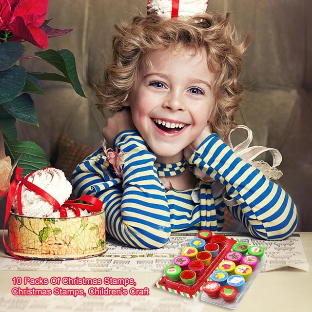 Timbri natalizi per bambini timbri giocattolo carini con vari modelli premi  in classe timbro artigianale per bambini 10 pezzi - AliExpress