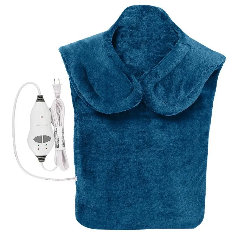 Flannel Health Relief Pain Massage Shawl Charging Thermapulse Decompression Relief Massaging Heat Wrap Massage Shawl EU/US Plug